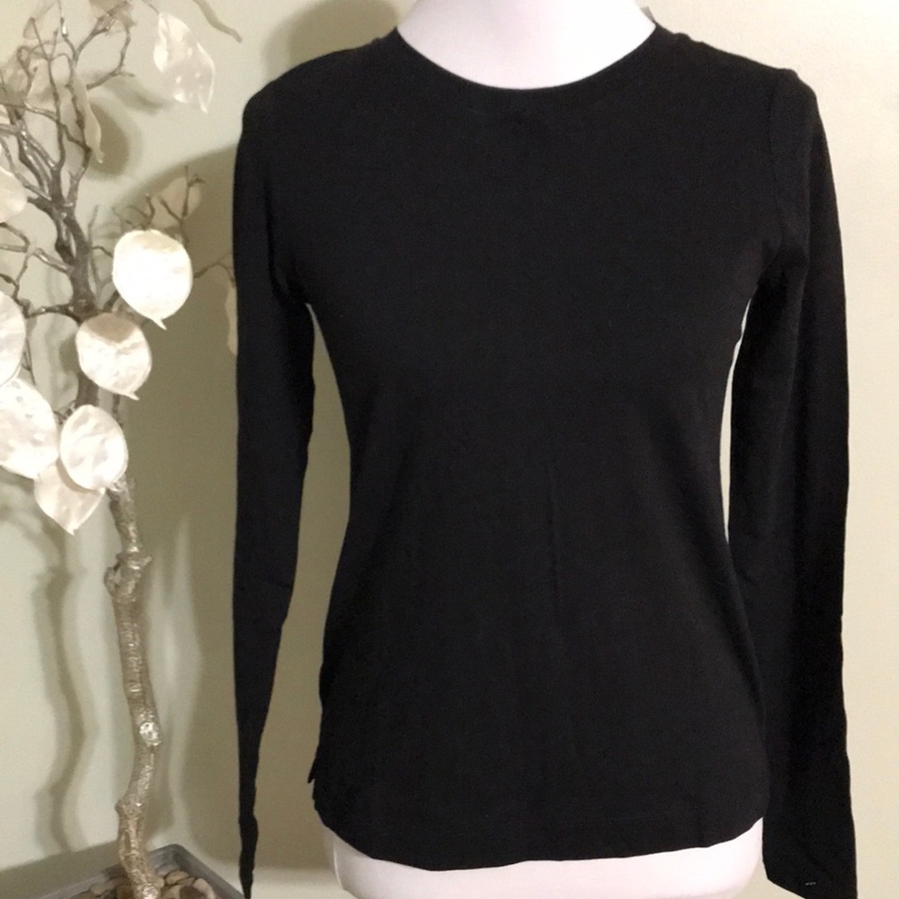 LOFT Black Long Sleeve Tee